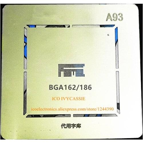 For BGA162/186 emmc emcp ufs BGA Stencil Anti Drum-up BGA Direct Heating Template Thickness A93