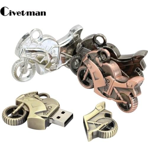 Smart USB Flash Drives 256GB Metal Motorcycl Car USB Memory Stick 128GB, USB 2.0 Storage Pen Drives 8GB 16GB 32GB 64GB Pendrives