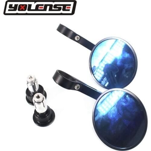 Universal CNC Aluminum Motorcycle Rrearview Mirror Motorbike Bar End side mirror Rear View For Honda Yamaha Suzuki Kawasaki er6n