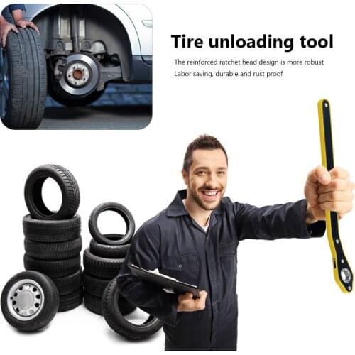 Universal Auto Labor-Saving Jack Ratchet Wrench Scissor Jack Garage Tire Wheel Lug Wrench Handle Labor-Saving Wrench