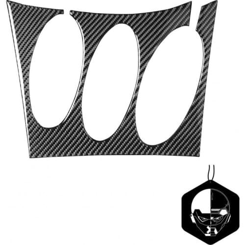 Waterproof Radio Air Console Panel Sticker Wear-resistant Black Carbon Fiber Car Sticker for Nissan 350Z 2003-2009 Car Goods