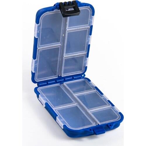 10 Compartment Fishing Tackle Boxes Plastic Storage Case Box Fish Lure Hooks Bait Fishhook Box Outdoor Fishing Accessories