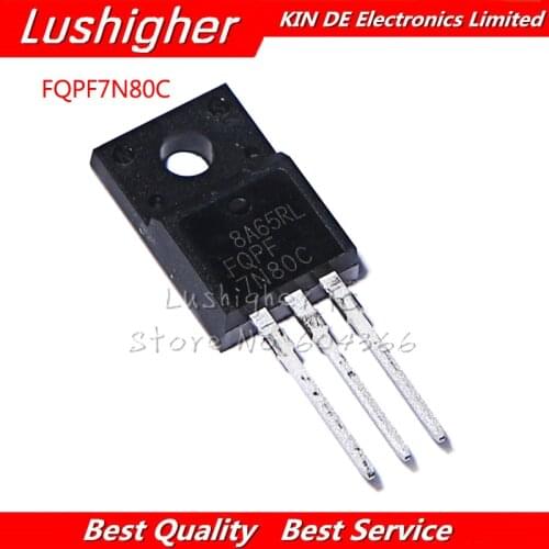 10pcs FQPF7N80C TO-220F FQPF7N80 TO-220 7N80 7N80C 800V 7A New Original