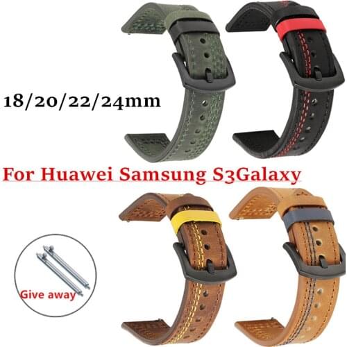 20mm 22mm For Samsung Gear sport S2 S3 Classic galaxy watch 3 41mm 45mm 42mm 46mm active Band huami amazfit gtr Bip huawei gt 2