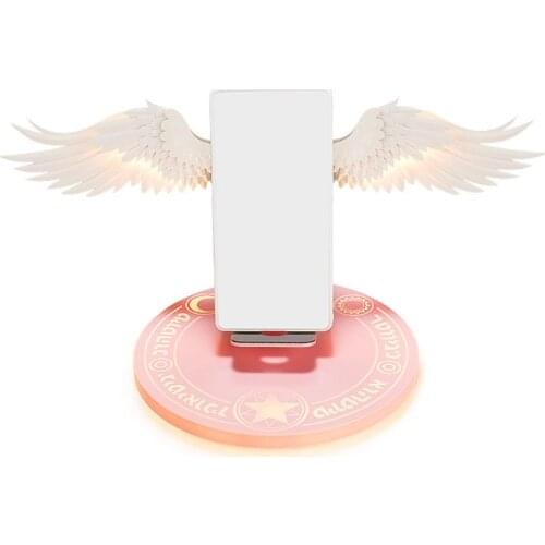2020 New Universal LED Qi Wireless Charge Dock 10W Angel Wings Fast Wireless Charger For Cellphone Pro X XR 8 Plus Mobile Phone