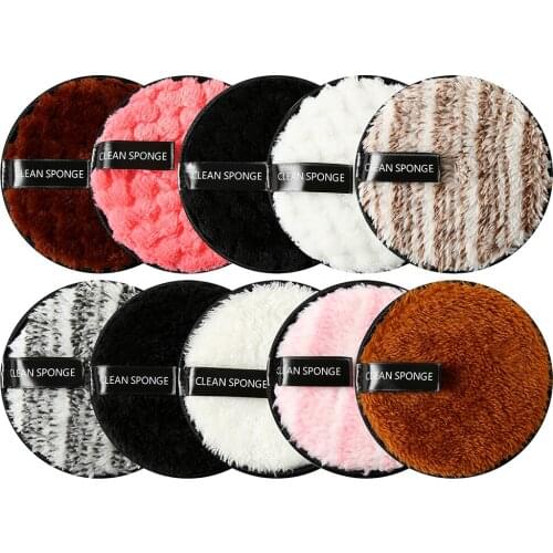 3 PCS Microfiber Cloth Pads Facial Makeup Remover Puff Face Cleansing Towel Reusable Cotton Double Layer Nail Art Cleaning Wipe