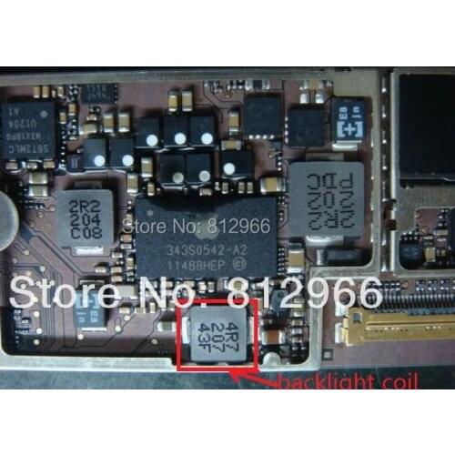 30PCS/LOT,Original new Backlight coil larger 4R7 for iPad 2 3 4 light coil solve dim screen fix part on motherboard