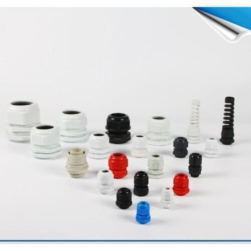 50pcs PG7 PG9 PG11 PG13.5 4 types assorted nylon66 Cable Glands Waterproof Level 13-18mm Cable Joint