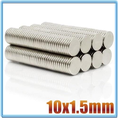 500pcs 10x1.5mm Super Powerful Strong Bulk Small Round NdFeB Neodymium Disc Magnets Dia10mm x 1.5mm N35 Rare Earth NdFeB Magnet