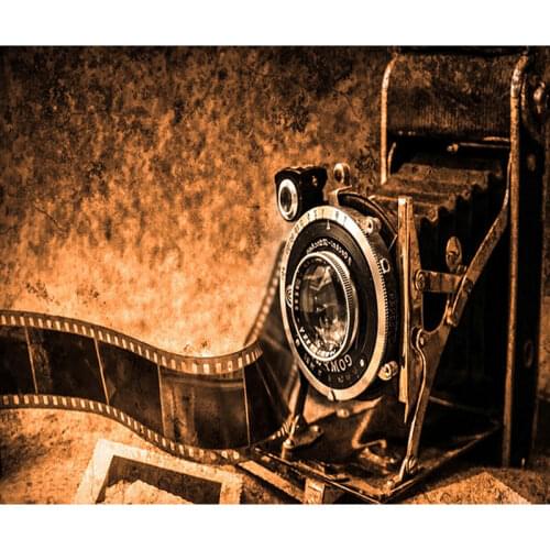 5D Diy Full Diamond Painting Old Camera Cross Stitch Round Diamond Mosaic Craft Diamond Embroidery Needlework Home Paintings