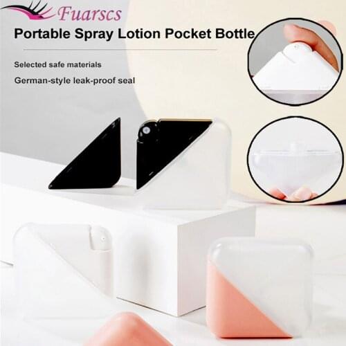 8ML Mini Hand Sanitizer Alcohol Press Spray Bottle Card Shape Perfume Spray Refillable Empty Bottle Flat Type Fine Mist Atomizer