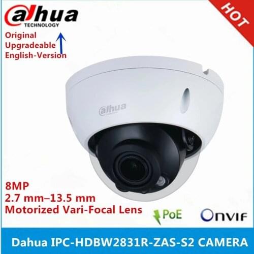 Dahua IPC-HDBW2831R-ZAS-S2 8MP 2.7 mm–13.5 mm Motorized zoom Lens built-in SD Card Slot Audio Alarm interface IR 60M poe camera