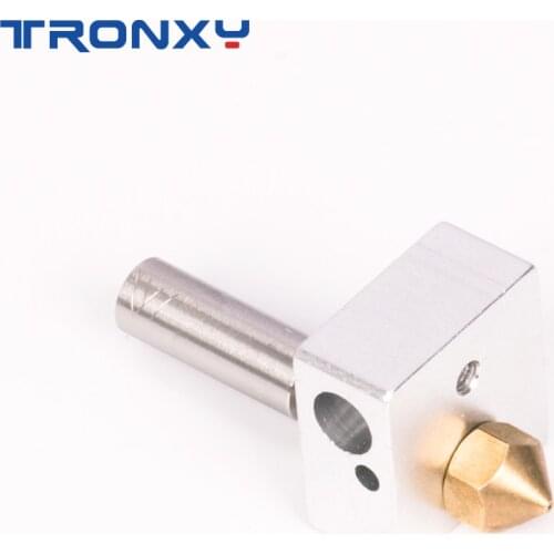 Tronxy 3D Printer Part Hotend For X5SA XY-2 PRO Heated Block 20*20*10mm M6 Throat 7*31mm Nozzle 0.4mm HotEnd for 1.75mm Filament