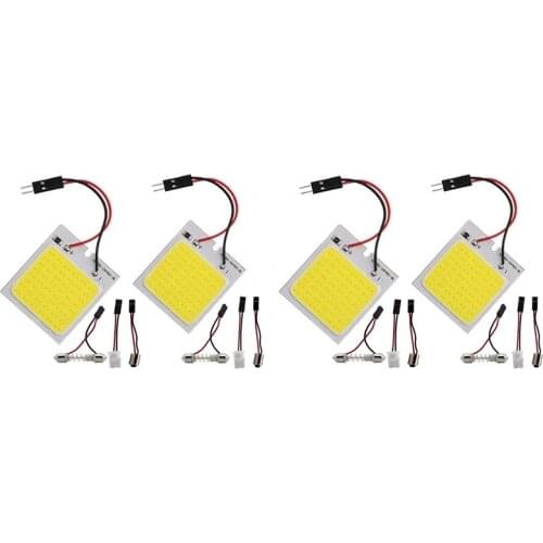 DHBH-Led Panel Dome Light Lamp, COB 48-SMD Led Interior Car Lights Auto Led Dome Lights Interior