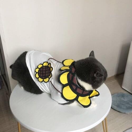 Pet Clothes for Small Dogs Cotton Vest for French Bulldog Chihuahua Sunflower Coat for Yorkies Pug Costume Pet Clothing for Cat