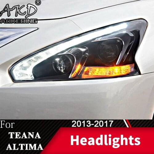 Head Lamp For Car Nissan Teana 2013-2017 Altima Headlights Fog Lights Day Running Light DRL H7 LED Bi Xenon Bulb Car Accessory
