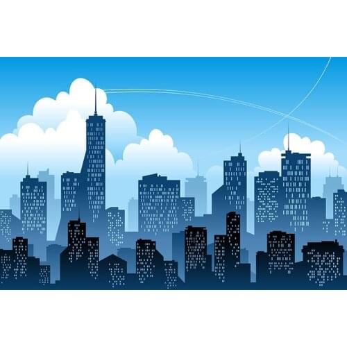Tall buildings photography backgrounds vinyl children birthday photo backdrops for photographer Studio props fotografia LV-343
