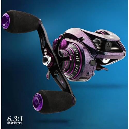 14 Bearings Baitcasting Reel 6.3:1 Gear Ratio Long Casting Fishing Bass Baitcaster Reel Magnetic Brake System Saltwater Wheel