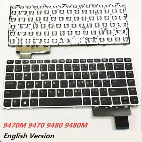 Laptop English Keyboard For HP EliteBook Folio 9470M 9470 9480 9480M Notebook Replacement layout Keyboard