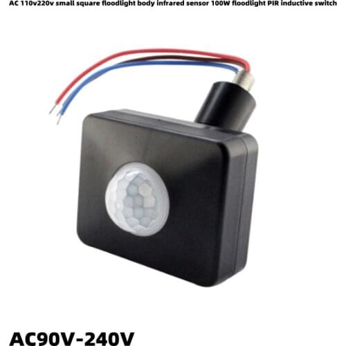 AC 110v220v small square floodlight body infrared sensor 100W floodlight PIR inductive switch