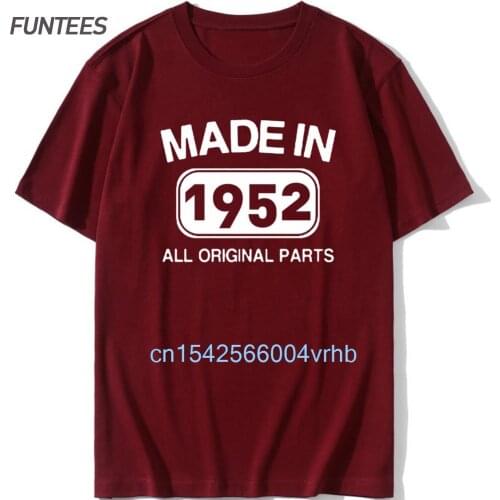 Vintage 1952 T Shirt Men Cotton Short Sleeve T-shirt Tshirt Camiseta Clothing Funny New Birthday Gift Tops XS-3XL
