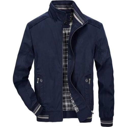 Spring Autumn Casual Solid Fashion Slim Bomber Jacket Men Overcoat New Arrival Baseball Mens Jacket