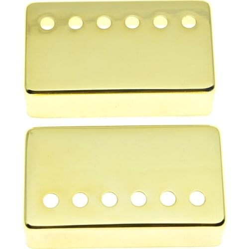 KAISH Set of 2 Humbucker Guitar Pickup Cover Brass Humbucker Pickup Covers 49.2mm/52mm Pole Spacing Fits most Gibson Les Paul