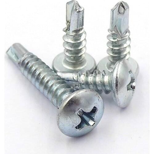 100pcs/set M4.2 M4.8 Sizes Self-tapping Screws 316 Stainless Steel Screws Cross Recessed Pan Head Screws for Woodenwork