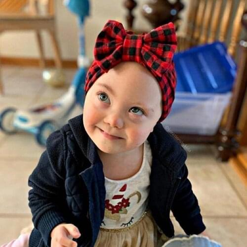 Baby Girls Print Hat Bow Knitted Knot Children Hat Kids Newbworn Bonnet Cap Beanie Cute Headwear