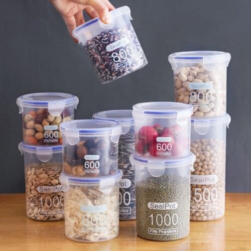 Stackable Kitchen Sealed Jar Plastic Food Storage Box Multigrain Storage Tank Dried Fruit Tea Jar Storage Containers