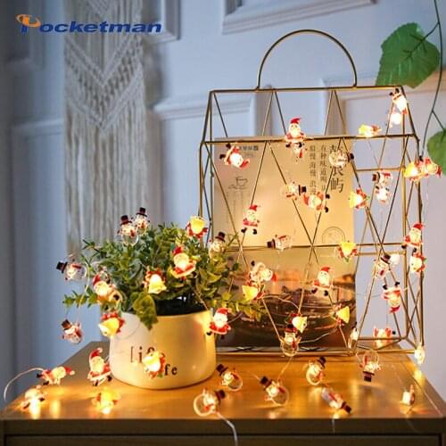 LED Christmas Decoration Lights 2M 3M 5M Fairy Tale Garland Curtain String Lights New Year 2021 Christmas Decorations Family