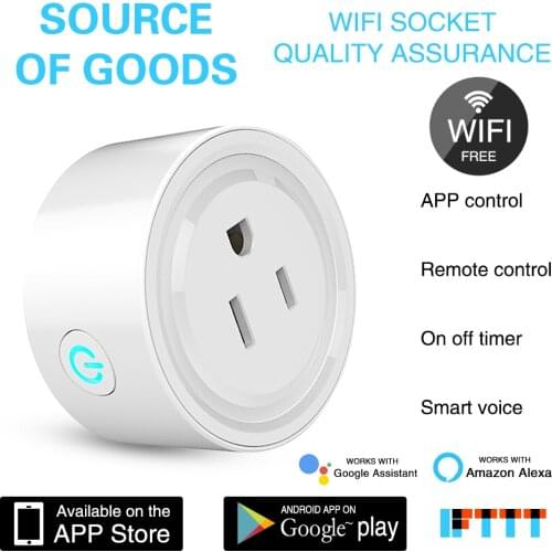 UBARO US Standard Tuya Smart Wifi Socket App Remote Control Voice Support Google Home Assistant Alexa Outlet AC100-240V 16A