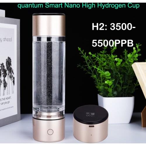 English Voice Reminder Smart MRETOH Molecular Resonance 7.8HZ Nano High Hydrogen Generator Quantum 5500ppb Ionizer Water Bottle