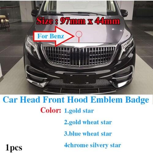 High Quality for C180 C200 E260L E280 E300 S320 S400 W210 1pcs/set Car Styling Metal Car Front Emblem Covers Head Hood Badge