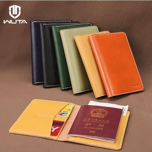 WUTA Diy Semi-finished Leather Kit Passport Holder Cover Wallet Leather Card Case Travel Document Organizer