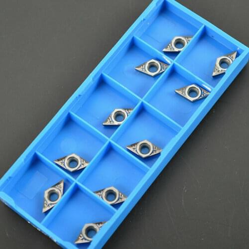10pcs CNC Inserts DCGT070202-AK DCGT21.50.5-AK H01 Aluminum Blade Carbide For Lathe
