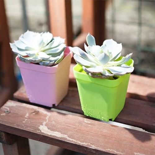 12pcs Square Flower Pot Mini Decorative Flower Pots Planters Creative Succulents Nursery Floral Holder Organizer Garden