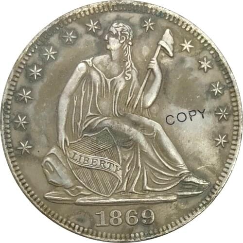 1869 United States Half Dollar Cupronickel Plated Silver Collectibles Copy Coin