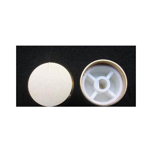 2PCS 26 * 21MM Pretty golden aluminum alloy blasting switch knob for semi-round handle