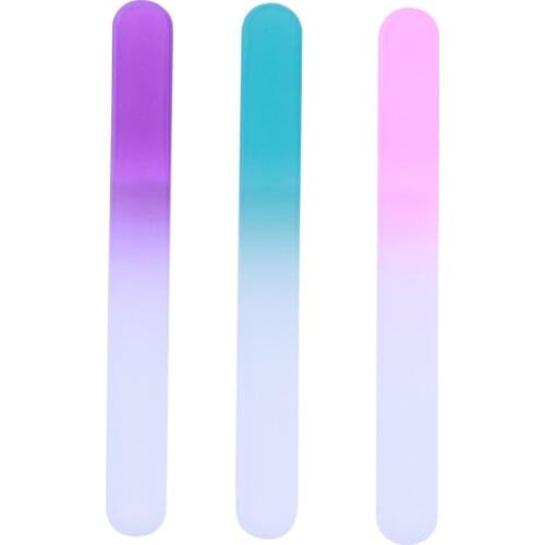 3pcs/set Durable Crystal Glass Nail Manicure Device Nail Manicure Device Nail File Tool for Baby Household Nail Art