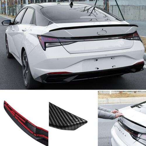 Car Accessories for Hyundai Elantra Avante CN7 2020 2021 2022 ABS Rear Trunk Spoiler Wing Molding Cover Trim