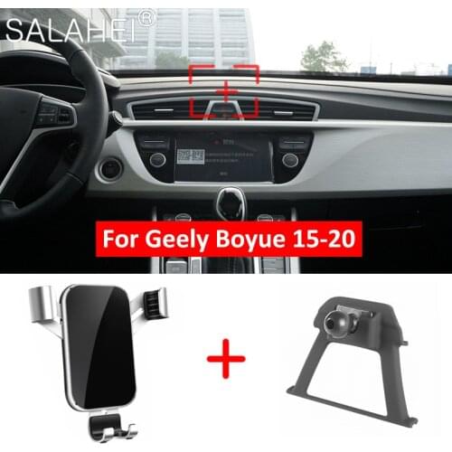 Car Dashboard Phone Holder Alloy Plastic GPS Stander For Geely Boyue Atlas 2015 2016 2017 2018 2019 2020 Car Style Accessories