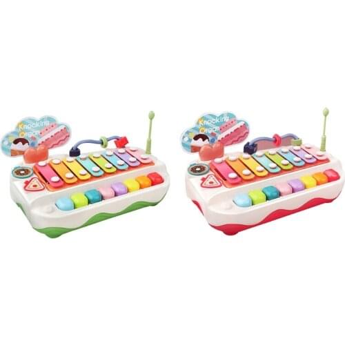 Kids Simulation Keyboard Lifelike Play Toys Multifunctional Cartoon Plastic Made Set Portable Musical Toys