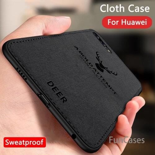 For Huawei Honor 7A Euro / Honor 7A Pro Russia 5.7" Fashion elk deer Pattern TPU Cloth Texture Case for Huawei Honor 7C Pro 5.99