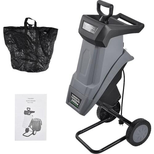 HT6533 Powerful Wood Chipper Branch Crusher Electric Breaking Machine 2400W Tree Branch Crushing Machine Garden Tool 220V