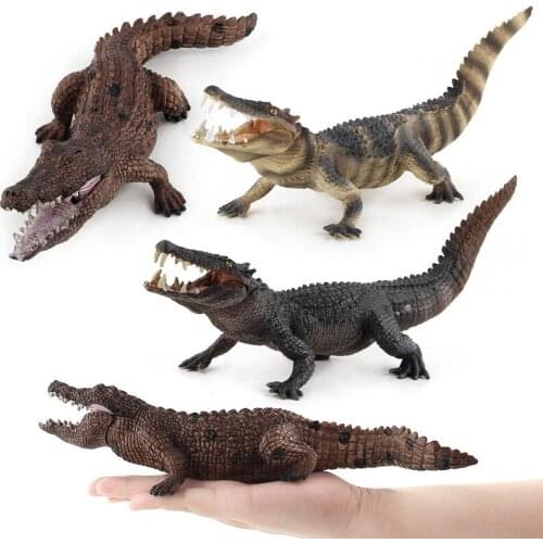 3 Kidns Simulation Crocodile Figure Collectible Toys Crocodile Wild Animal Action Figures Kids Animal Children Cognitive Toys