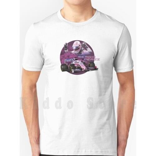 Sergio Perez T Shirt Cotton Men Diy Print Cool Tee Sergio Perez Force India Racing Point Motorsport Autosport Lewis Sebastien