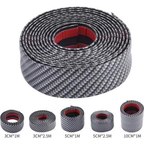 Carbon Fiber Car Door Sill Protector Edge Guard Bumper Strip Trim Bumper Car Stickers Strip Moulding Strip For Toyota BMW