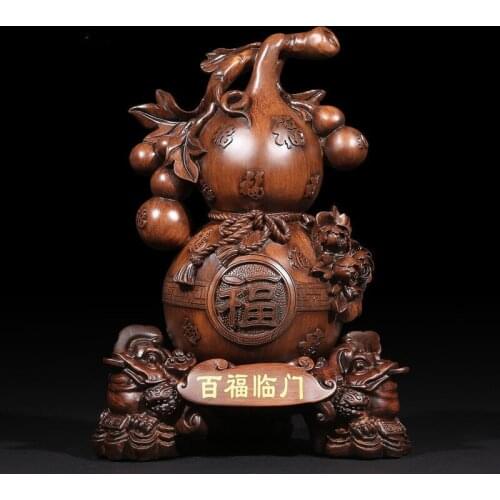 Chinese Lucky Fortune gourd Figurines Decoration living room wine cabinet study porch ornament creative personality home Crafts