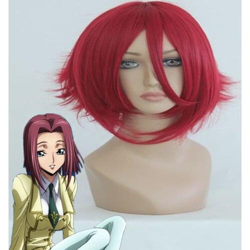 Code Geass Cosplay Wigs Kallen Stadtfeld Cosplay Wigs Heat Resistant Synthetic Anime Cosplay Wig Halloween Carnival Party Wigs